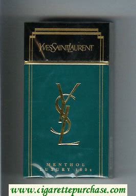 YSL Yves Saint Laurent Menthol Luxury 100s hard box cigarettes